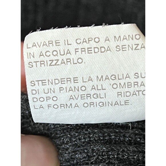 Malagrida Men's 2XL Made in Italy Virgin Wool Blend 1/4 Zip‎ Charcoal Sweater - Picture 5 of 7